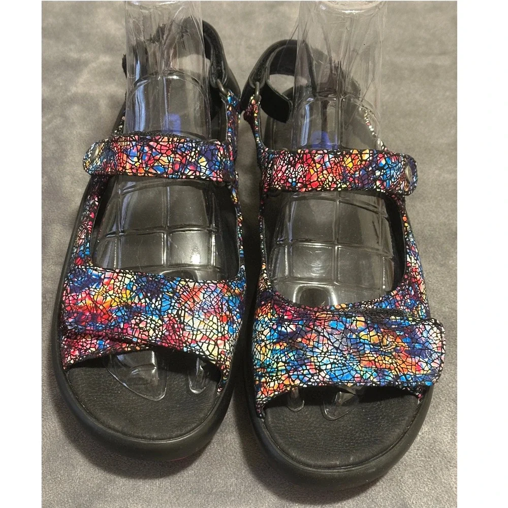 Wolky Jewel Multicolored Mosaic Comfort Walking Sandals Womens Size 41 137 3325 - Picture 2 of 7